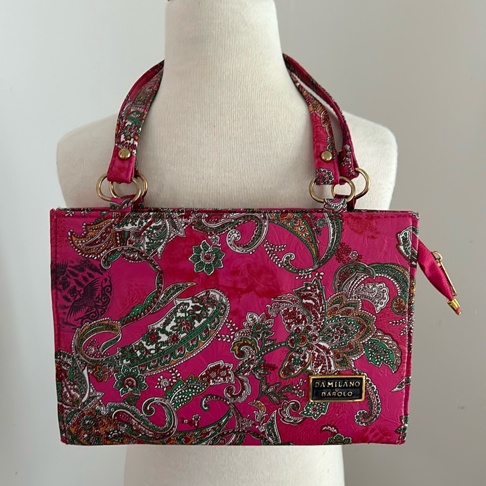Da Milano Barolo Pink Paisley Crossbody/Handbag